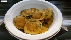 Ravioli persico e gamberi