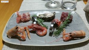 Crudo di pesce e crostacei